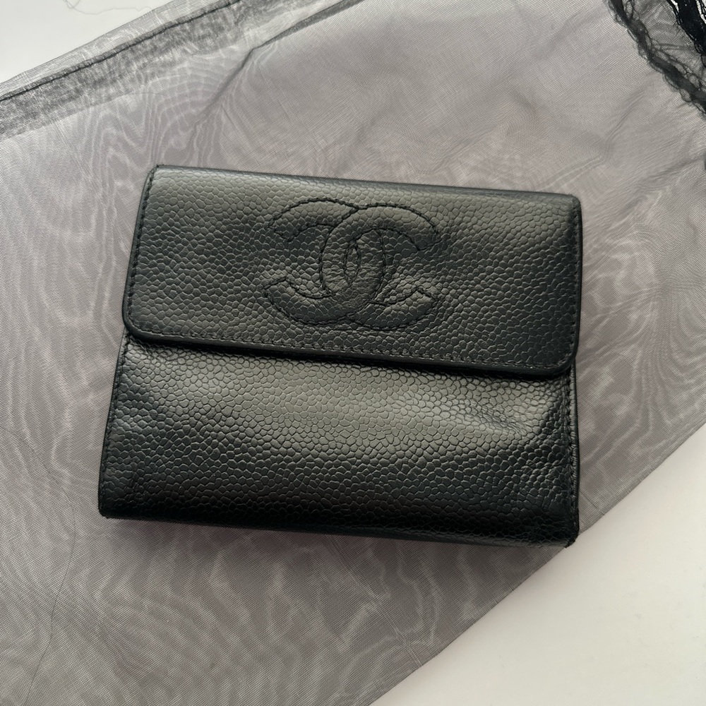 ❌ SOLD ❌ Chanel - Black Caviar Timeless CC Wallet - Picture 1 of 12